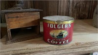Vintage Folger’s Tin, Coffee Grinder, Shakers