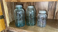 3 - Vintage Mason Jars