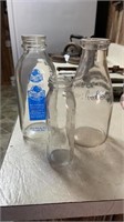 Vintage Glass Dairy Bottles