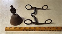 Vintage Metal Bell, Shoe Form, Saddle Part