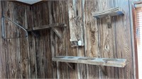 Set of 4 Rustic Wood Shelves
