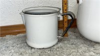 Enamelware Stock Pots, Bowl and Pitcher