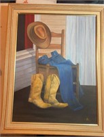 Boots n Hat Oil on Canvas