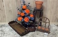 Baskets, Plant Stand, Flowers, etc.
