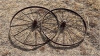 2 - Metal Wagon Wheels