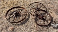 3 - Metal Wagon Wheels