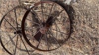 3 - Metal Wagon Wheels