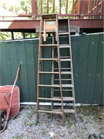 2 Wooden 8' Step Ladders