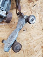 Vintage Roller Skates & Contents of Board