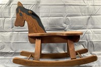 Vintage Wooden Childrens Rocking Horse