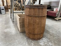 Vintage Wood Barrel & Box