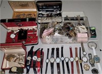 Collection of Costume Jewelry, Watches & More