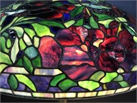 Tiffany Peony style large stained glass lamp shade