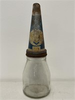 ALBA Tin Top on 1 Pint Oil Bottle
