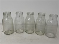 5 x Litre Oil Bottles