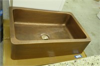 Copper sink 33" x 22" overall