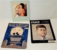 Vintage Paper Collectibles - JFK, Henry Ford +