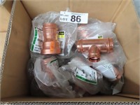 Box of Crane Copper T's & Reducers DN50x50x40mm