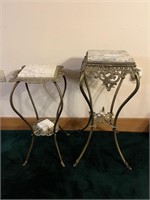 (2) Marble Top Tables
