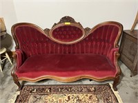 Victorian Velvet Sofa