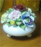 Royal Doulton England bowl of colorful flowers