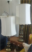 Pair of matching shade lamps