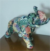 Colorful floral elephant
