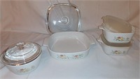 CorningWare Set Baking Dishes Rare Pattern