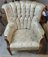 Vintage Floral Shell Back Chair