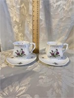 2 THISTLE CUP/SAUCER SETS AND NIGHTLIGHT