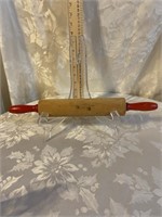 VINTAGE ROLLING PIN #10 (RED HANDLE)