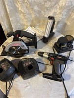 LOT OF TOOLS AND CHARGERS - AS IS