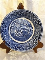 ANTIQUE BLUE/WHITE PLATE (AS IS) BRITISH ANCHOR