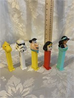 5 CHARACTER PEZ DISPENSERS