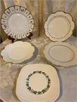 LOT OF 5 ANTIQUE PLATES - VARIOUS MAKERS (AS IS)