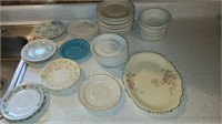 Large lot of plates, saucers, bowls, & platter