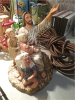 Homco figurine Jesus with children
