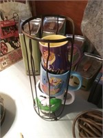 Toilet paper stacking holder with three coffee