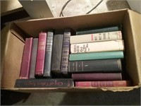 Box of vintage books including Rich Man Poor Man