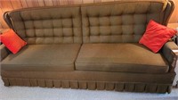 vintage Brown and orange couch in excellent cond