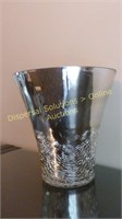 Gold Toned Crackled Glass Vase