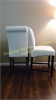 Leather Counter Height Chairs - pair