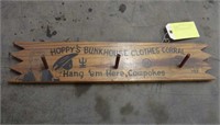 Hoppy's Bunkhouse Clothes Corral Wood Sign
