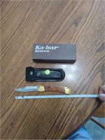 K bar knife with sheath and org box
