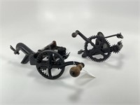 2 Early Mechanical Apple Peelers
