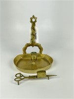 Early 18th Century English Brass Candle Holder