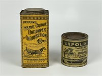 Newton's Horse Remedy Tin & Carriage Varnish Tin