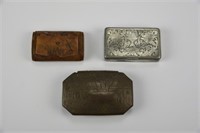 3 Early Snuff Boxes