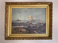 Oil on Board by Paine dated 1913