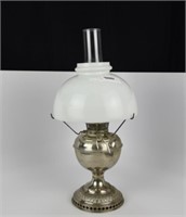 Bradley and Hubbard Nickel Plated Oil Lamp